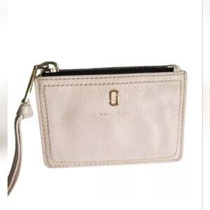 Marc Jacobs Wristlet Softshot Multi Wallet Pink Pebble Leather Top Zip Clutch